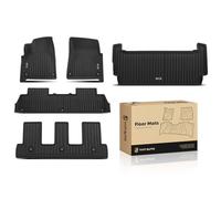 YHTAUTO Floor Mats & Cargo Mat Compatible with Rivian R1S 2022-2024 Adventure 2022 Explore Launch Edition, TPE All Weather Car Mats Waterproof Anti-Slip Odorless Floor Liner Trunk Mat