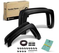 YHTAUTO OE Factory Style Fender Flares Replacement for Chevy Silverado 1500 2007-2013, Silverado 2500HD/3500HD 2007-2014, 6.5 & 8.1Ft Long Bed, Shiny Black Wheel Flare Cover Protector, Set of 4