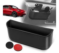YHTAUTO Sunglasses Holder Center Console Organizer Fits 2024-2017 Tesla Model 3 & 2024-2020 Model Y, Key Card Coins Holder Storage Box, Flocking Tesla Accessories