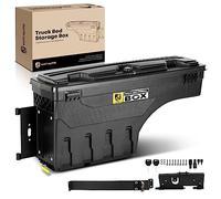 YHTAUTO Truck Bed Storage Tool Box Lockable Compatible with 2005-2021 Nissan Frontier, 2004-2015 Titan, Driver Side, Not fit for UTILI-Track System, Swing Waterproof Wheel Well Toolbox