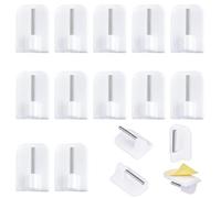 YHTCC 12PCS Self Adhesive Hooks Curtain Rod Wall Hooks Bathroom Kitchen