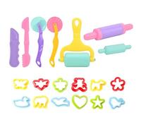 YHTCC 19Pcs Clay Dough Set, Dough Tools, Claydough Accessories, Clay dough Cutters Clay Roller and modeling tools (Random Colors)