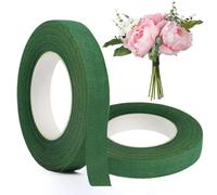 YHTCC 2 Rolls Green Floral Tapes, Floristry Tape 12mm Width Green Tape