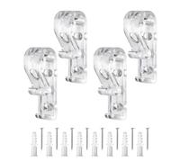 YHTCC 4-Pack Roman Blind Clips, Child Blind Cord Safety Device With Screws & Wall Plugs - Secure Roller Blind Fitting Kit