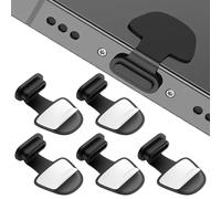 YHTCC 5 PCS iPhone Dust Plug, Type C Dust Plug with Anti-Lost Adhesive Sticker, iphone Charger Port Protector, Silicone Charging Port Cover, Dust Plug for iPhone 15 16 and Most C Port Device