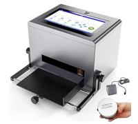 YHUEGH Intelligent Inkjet Coding Machine 12.7mm Quick-Drying Batch Coding Printer with 7 Inch Screen, Concave and Convex Surface Printing Machine for Date Picture Barcode Qr Code Label
