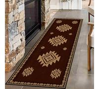 YHUERC Bohemian Geometric Runner Rug, 60x300cm Southwestern Native Kitchen Decorative Rugs, Washable Vintage Living Room Non-slip Rug, Home Indoor Entrance Floor Mat for Bedroom Dining Room Kitchen.