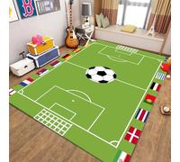 YHUERC Football Game Carpet,60x90cm Football Sports Themed Area Rugs,Kids Sports Rug,Flag Carpet,Soft,Non-Slip and Machine Washable,for Dining Room,Bedroom,Study,Office,Balcony,Entrance and Outdoor