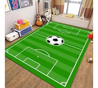 YHUERC Non-Slip Football Carpet,60x110cm Kids Sports Rug,Indoor Area Rectangle Rug,Football Room Decor,Machine Washable Soft Crystal Velvet Rugs,With Rubber Non-Slip Backing,Various Sizes