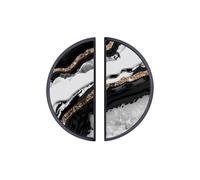 YHVHKA 2 Pack Abstract Zebra Quartz Cabinet Handles