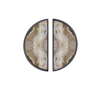 YHVHKA 2 Pack Baroque Stone Medallion Cabinet Handles