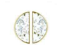 YHVHKA 2 Pack Blue Delphinium Bloom Cabinet Handles