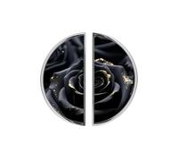 YHVHKA 2 Pack Gilded Black Rose Cabinet Handles
