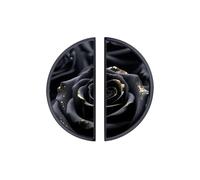YHVHKA 2 Pack Gilded Black Rose Cabinet Handles
