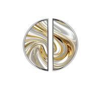 YHVHKA 2 Pack Gilded White Marble Swirl Cabinet Handles