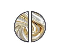 YHVHKA 2 Pack Gilded White Marble Swirl Cabinet Handles