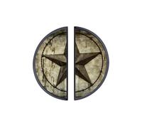 YHVHKA 2 Pack Rustic Metal Texas Star Cabinet Handles