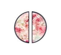 YHVHKA 2 Pack Soft Pink Peony Bloom Cabinet Handles