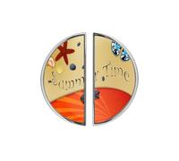 YHVHKA 2 Pack Summertime Sunglasses Surfboard Cabinet Handles, 76mm Hole Centres Drawer Pulls Brushed Nickel Semicircle Knobs, Solid Zinc Alloy Hardware for Kitchen Bathroom Coastal Home