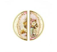 YHVHKA 2 Pack Victorian Floral Still Life Cabinet Handles