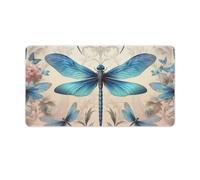 YHVHKA Blue Dragonfly Vintage Mouse Mat | Large 40x75cm Gaming & Office Desk Pad | Perfect for Home, Office Or Gamers