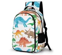 YHVHKA Cartoon Dinosaur Welcome Backpack - Laptop Backpack for Students, Lightweight Daypack for School Work Travel
