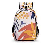 YHVHKA Doodle Flowers Petals Leaves Backpack - Laptop Backpack Unisex, Stylish Daypack for School Work Travel