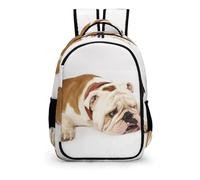 YHVHKA English Bulldog Sad Animal Backpack - Laptop Backpack Unisex, Stylish Daypack for School Work Travel