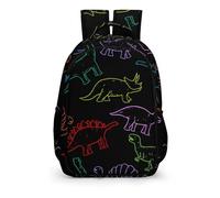 YHVHKA Hand Drawn Doodle Dinosaur Backpack - Laptop Backpack for Women, Stylish Daypack for School Work Travel