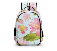 YHVHKA Lotus Flower Pattern Backpack - Laptop Backpack Unisex, Stylish Daypack for School Work Travel