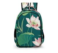 YHVHKA Lotus Flowers And Leaves Backpack - Laptop Backpack Unisex, Stylish Daypack for School Work Travel