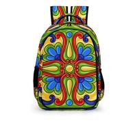 YHVHKA Mexican Talavera Ceramic Tile Pattern Backpack - Laptop Backpack Unisex, Stylish Daypack for School Work Travel
