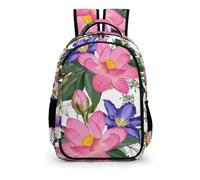 YHVHKA Pink Lotus Flower Herbs Violet Backpack - Laptop Backpack Unisex, Stylish Daypack for School Work Travel