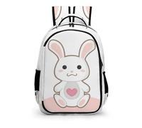 YHVHKA Rabbit with A Heart in The Middle Backpack - Laptop Backpack for Women, Stylish Daypack for School Work Travel