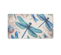 YHVHKA Retro Blue Dragonfly Mouse Mat | Large 40x75cm Gaming & Office Desk Pad | Perfect for Home, Office Or Gamers