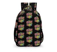 YHVHKA Retro Peace & Love Graffiti Backpack - Laptop Backpack for Women, Stylish Daypack for School Work Travel