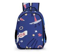 YHVHKA Rockets Satellite Ufo Stars Backpack - Laptop Backpack Unisex, Stylish Daypack for School Work Travel