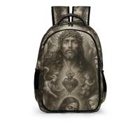 YHVHKA Sacred Heart of Jesus Backpack - Laptop Backpack for Women, Stylish Daypack for School Work Travel