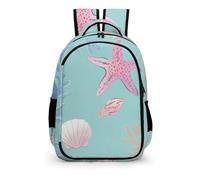 YHVHKA Seashells Corals Starfishes Backpack - Laptop Backpack Unisex, Stylish Daypack for School Work Travel