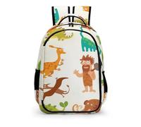 YHVHKA Set Funny Prehistoric Animals Cartoon Character Backpack - Laptop Backpack for Women, Stylish Daypack for School Work Travel