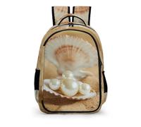 YHVHKA Shells on The Sand Pearls Backpack - Laptop Backpack Unisex, Stylish Daypack for School Work Travel