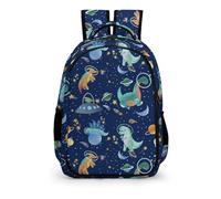 YHVHKA Space Dinosaurs & UFOs Backpack - Laptop Backpack for Women, Stylish Daypack for School Work Travel