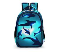 YHVHKA Underwater Sharks Backpack - Laptop Backpack for Women, Stylish Daypack for School Work Travel