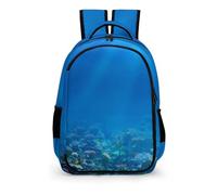 YHVHKA Underwater World Backpack - Laptop Backpack for Women, Stylish Daypack for School Work Travel