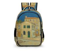 YHVHKA Yellow House Backpack - Laptop Backpack Unisex, Stylish Daypack for School Work Travel