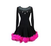 Yhwacyznm Latin Dance Competition Dress Rhinestone Modern Cha Cha Performance Clothes Luxury Ballroom Dancing Costumes for Samba,A,L