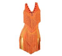 Yhwacyznm Latin Dance Competition Dresses Solid Color Tango Ballroom Clothing Fringe Salsa Performance Costumes with Shorts,A,L