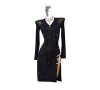Yhwacyznm Long Sleeve Professional Latin Dance Dress for Women Ballroom Salsa Competition Outfit Tango Dancing Skirt,A,S