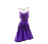 Yhwacyznm Suspenders Latin Dancing Clothing High End Ballroom Competition Outfit Backless Tango Cha Cha Dancewear for Women,A,M