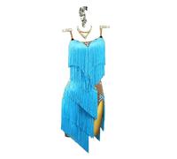 Yhwacyznm Tassel Latin Dancing Clothes Professional Competition Dancewear for Rumba Samba Women's Cha Cha Dance Dresses,B,S